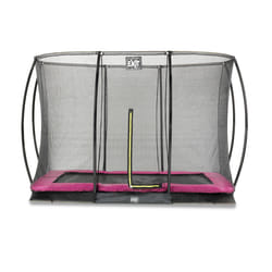 EXIT Trampoline Silhouette inground 214x305cm avec filet de sécurité - rose