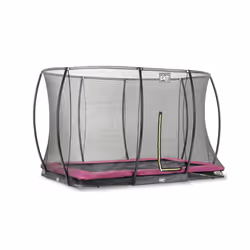 EXIT Trampoline Silhouette inground 214x305cm avec filet de sécurité - rose