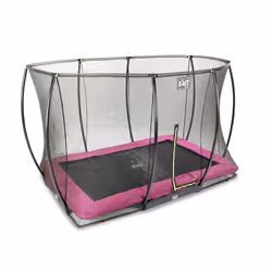 EXIT Trampoline Silhouette inground 214x305cm avec filet de sécurité - rose