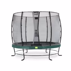EXIT Trampoline Elegant ø253cm avec filet de sécurité Economy - vert, Trampoline suspendu, Rond, 80 kg, 3 an(s), Filet de séc ...
