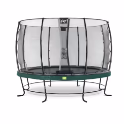 EXIT Trampoline Elegant ø366cm avec filet de sécurité Economy - vert, Trampoline suspendu, Rond, 130 kg, 3 an(s), Filet de sé ...