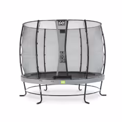 EXIT Trampoline Elegant ø305cm avec filet de sécurité Economy - gris, Trampoline suspendu, Rond, 100 kg, 3 an(s), Filet de sé ...