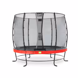 EXIT Trampoline Elegant ø253cm avec filet de sécurité Economy - rouge, Trampoline suspendu, Rond, 80 kg, 3 an(s), Filet de sé ...
