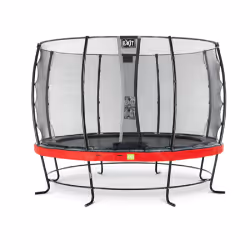 EXIT Trampoline Elegant ø427cm avec filet de sécurité Economy - rouge, Trampoline suspendu, Rond, 130 kg, 3 an(s), Filet de s ...