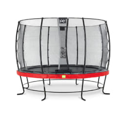 EXIT Trampoline Elegant ø427cm avec filet de sécurité Economy - rouge