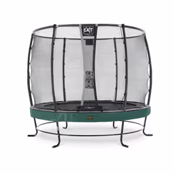 EXIT Trampoline Elegant Premium ø253cm avec filet de sécurité Deluxe - vert, Trampoline suspendu, Rond, 80 kg, 3 an(s), Filet ...