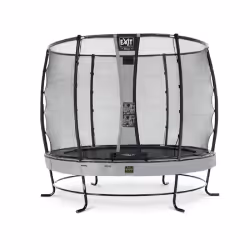 EXIT Trampoline Elegant Premium ø253cm avec filet de sécurité Deluxe - gris, Trampoline suspendu, Rond, 80 kg, 3 an(s), Filet ...