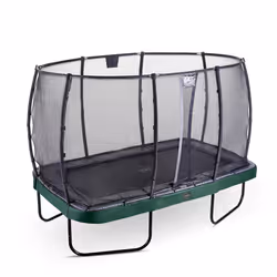 EXIT Trampoline Elegant Premium de 214x366cm avec filet de sécurité Deluxe - vert