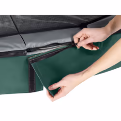 EXIT Trampoline Elegant Premium de 214x366cm avec filet de sécurité Deluxe - vert