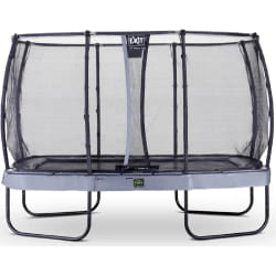 EXIT Trampoline Elegant Premium de 214x366cm avec filet de sécurité Deluxe - gris