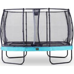 EXIT Trampoline Elegant Premium de 214x366cm avec filet de sécurité Deluxe - bleu