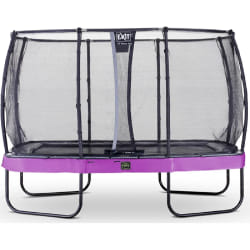 EXIT Trampoline Elegant Premium de 214x366cm avec filet de sécurité Deluxe - violet