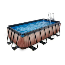EXIT 30.12.42.10 piscine hors sol Rectangle 7020 L Marron