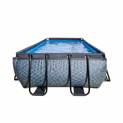 EXIT Piscine Stone 400x200cm avec pompe de filtration à sable - grise - Vue supplémentaire 3