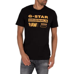 T-shirt homme G-Star Graphic 8 - Noir - Jersey compact - Matériau durable