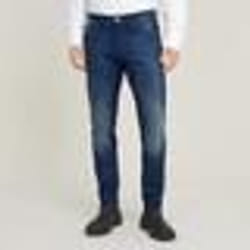 Jean Slim - G-Star - 3301 - Worker Blue Faded - Braguette à boutons - Design 5 poches