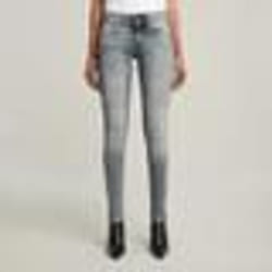 Jeans skinny femme - G-Star - Lynn - Gris clair - Taille moyenne - 5 poches