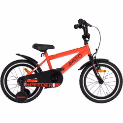 Vélo enfant - AMIGO - Speeder - 16 pouces - Frein à rétropédalage - Rouge/Noir