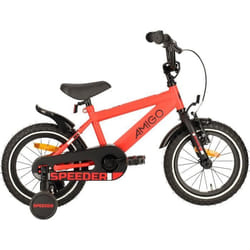 Vélo enfant - AMIGO - Speeder - 14 pouces - Frein à rétropédalage - Rouge/Noir