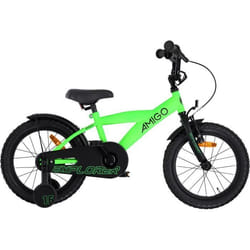 Vélo enfant - AMIGO - Explorer 16 pouces - Frein à rétropédalage - Vert/Noir - 4 à 6 ans