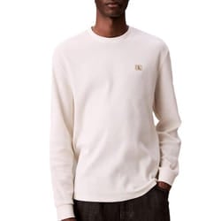 Sweat Blanc Homme Calvin Klein Jeans Waffle Badge