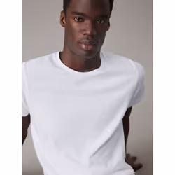 Calvin Klein 000NB4011E-100-S chemise et haut Tee-shirt Encolure torsadée Manche courte Coton - Vue supplémentaire 4
