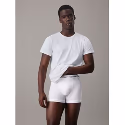 Calvin Klein 000NB4011E-100-M chemise et haut Tee-shirt Encolure torsadée Manche courte Coton