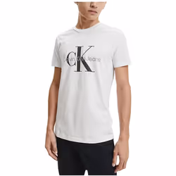 T shirt Calvin Klein Core Monogramme slim Blanc Homme