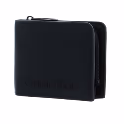 Calvin Klein Rubberized Bifold Half Zip Around CK Black [192167] -  porte-monnaie porte monnaie