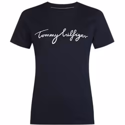 Tee shirt - TOMMY HILFIGER - Heritage MC - Manches courtes - 100% coton bio - Couleur bleu