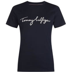 Tee shirt - TOMMY HILFIGER - Heritage MC - Manches courtes - 100% coton bio - Couleur bleu
