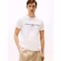 T-shirt - TOMMY HILFIGER - Logo - Blanc - Manches courtes - Taille L