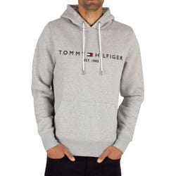 Sweat à capuche - Tommy Hilfiger - Gris - Logo brodé - Manches longues - Poche ouverte