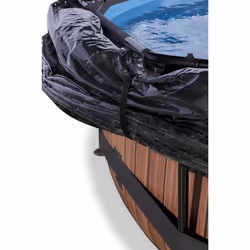 EXIT Piscine couverte Wood ø300x76cm avec pompe filtrante - marron - Vue supplémentaire 5