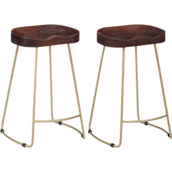 Vidaxl - Tabourets de bar Gavin lot de 2 bois de manguier massif