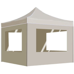 Vidaxl - Tente de réception pliable avec parois Aluminium 3 x 3 m Crème