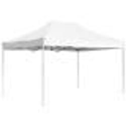 vidaXL Tente de réception pliable Aluminium 4,5x3 m Blanc