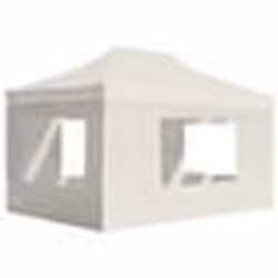 vidaXL Tente de réception pliable avec parois Aluminium 4,5x3 m Crème