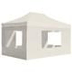 vidaXL Tente de réception pliable avec parois Aluminium 4,5x3 m Crème