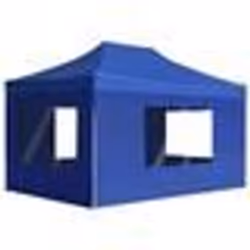 vidaXL Tente de réception pliable avec parois Aluminium 4,5x3 m Bleu