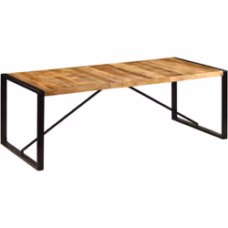 Cette table de salle à manger en bois de style industriel apportera un supplément unique à votre cuisine ou salle à manger. C ...