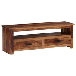 vidaXL Meuble TV 118x30x40 cm Bois massif 247715