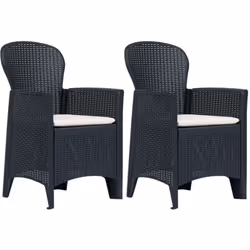 VidaXL 45599, Terrace, Siège rembourré, Plastique, Anthracite, Polyester, 590 mm