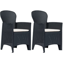 VidaXL 45599 chaise d'extérieur Terrace Siège rembourré Plastique Anthracite