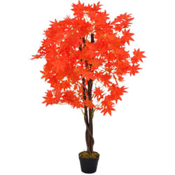 Vidaxl - Plante artificielle d'érable avec pot Rouge 120 cm