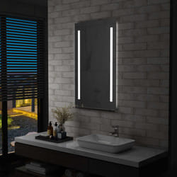 Vidaxl - Miroir mural à led pour salle de bains avec étagère 60x100 cm