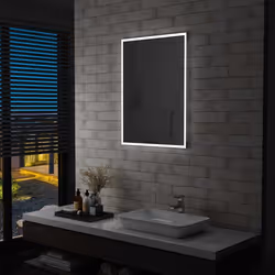 vidaXL Miroir mural à LED pour salle de bains 60x80 cm - TU