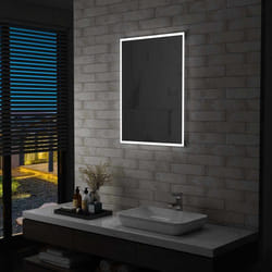 vidaXL Miroir mural à LED pour salle de bains 60x80 cm - TU