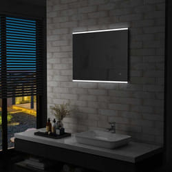 Vidaxl - Miroir mural à led de salle de bain et capteur tactile 80x60 cm