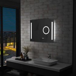 vidaXL Miroir mural à LED de salle de bain et capteur tactile 80x60 cm - TU